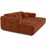 Voir la diapositive 2 : LISA DESIGN Ray - canapé droit 4 places avec double méridienne - assise profonde - en tissu texturé