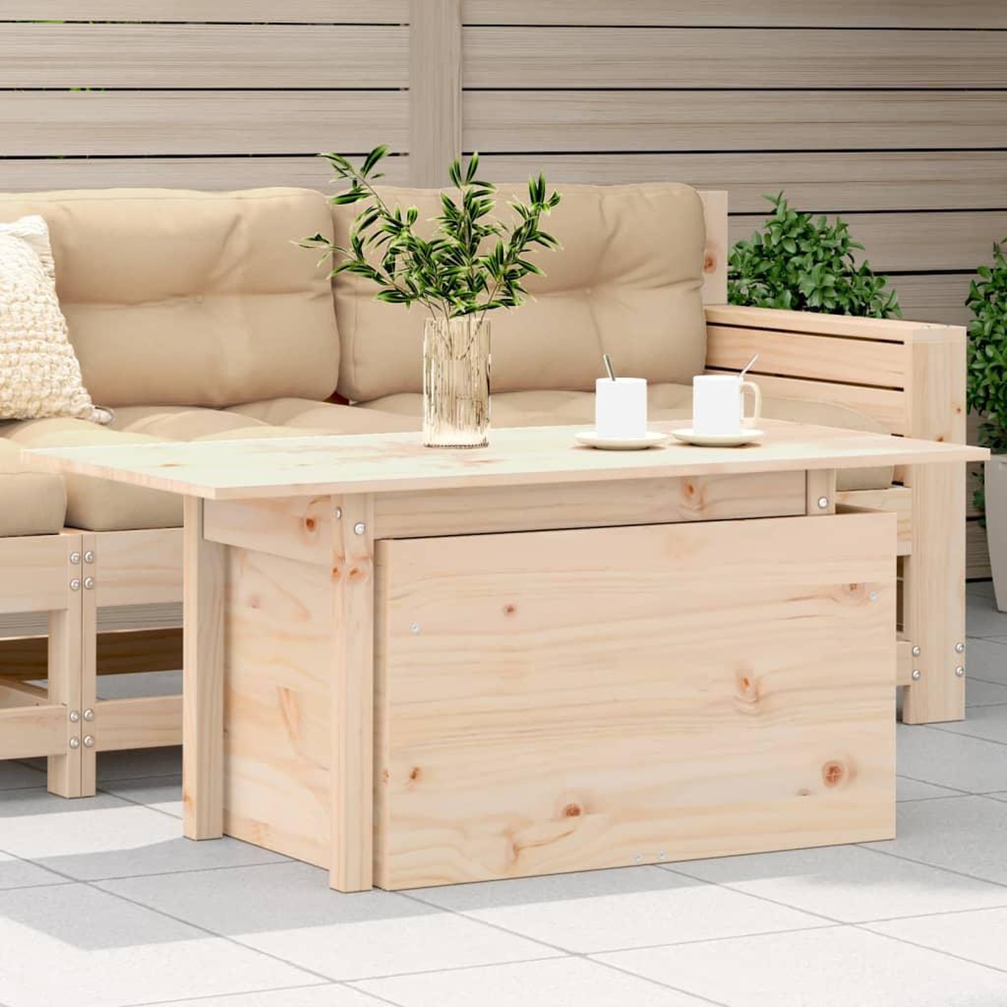 VIDAXL Table de jardin 100x50x75 cm bois massif de pin