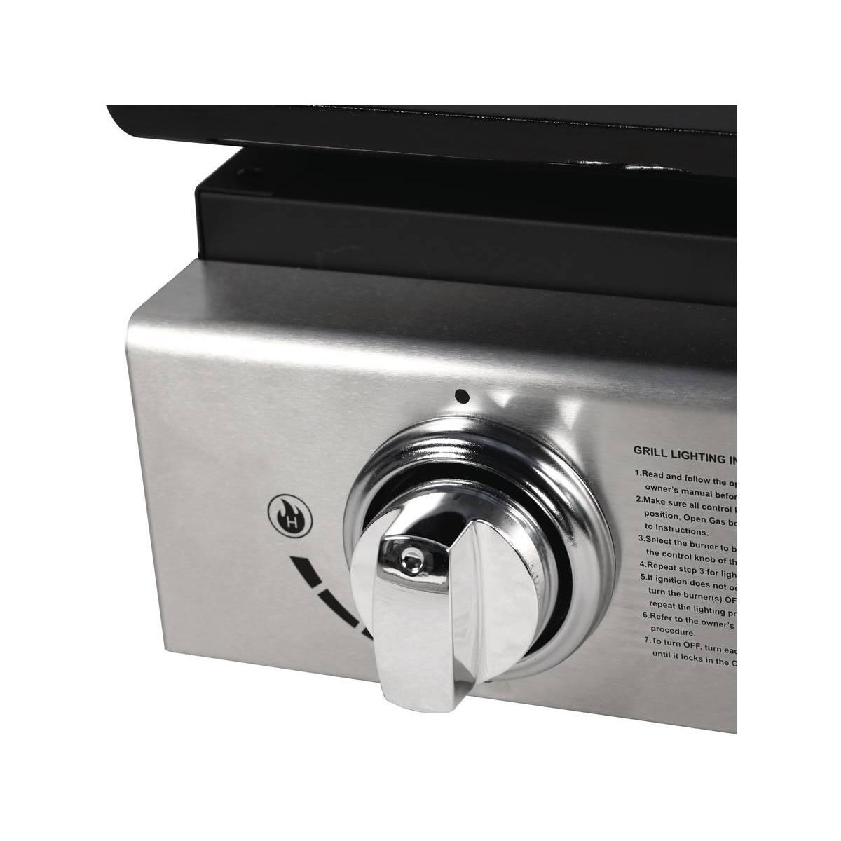 Habitat et Jardin Plancha  Presto 3  - 3 Brûleurs - 7.5kW - Gris