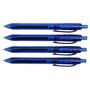 Voir la diapositive 2 : AUCHAN Lot de 4 stylos bille rétractables pointe 1mm bleu