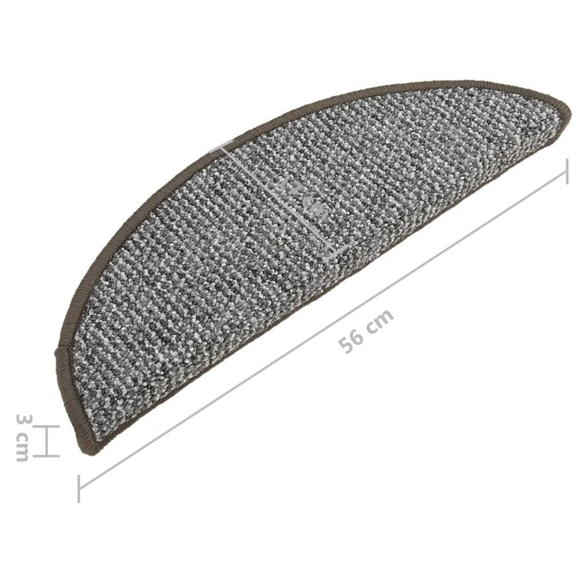 Voir la diapositive 6 : VIDAXL Tapis de marches d'escalier 15 pcs Gris 56x17x3 cm