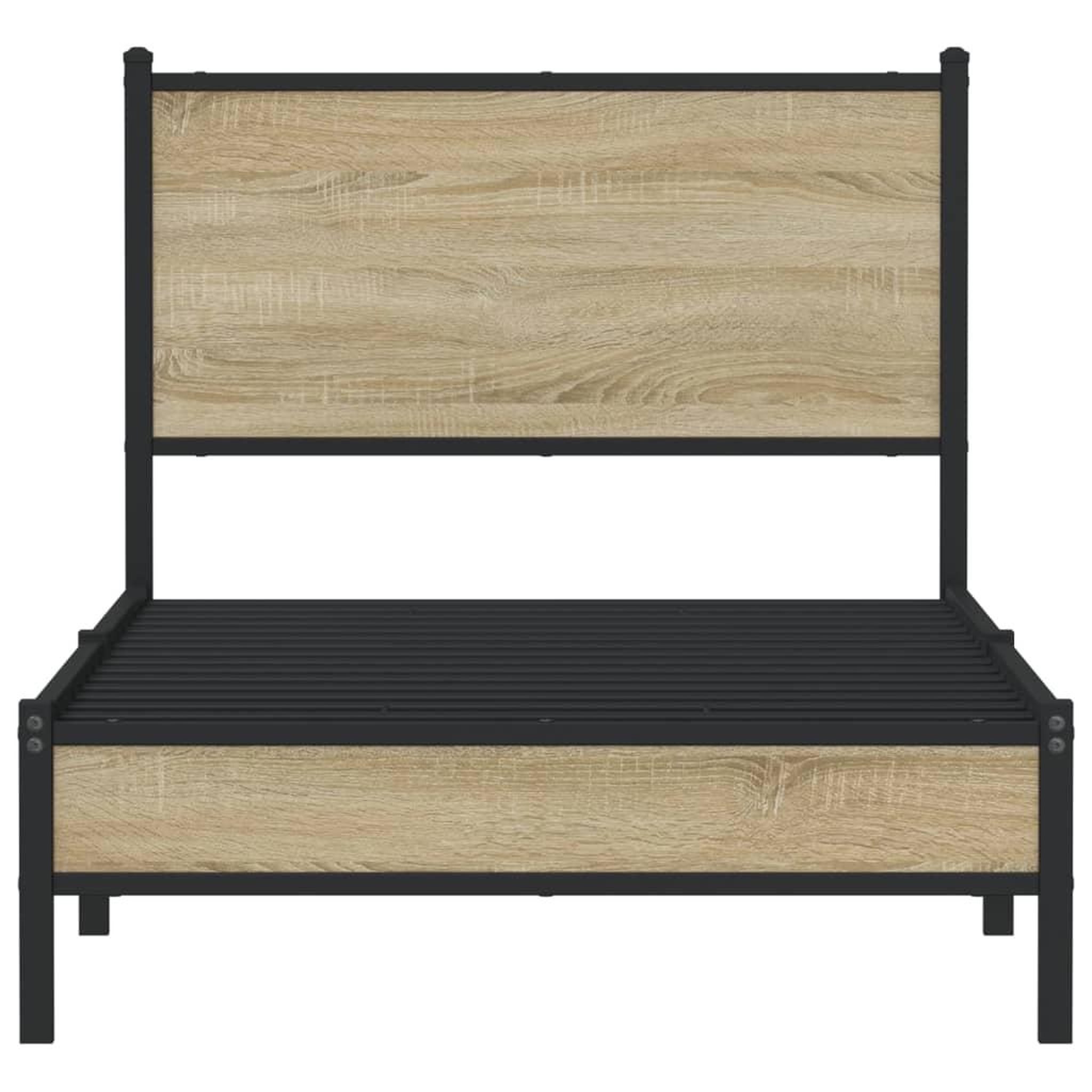 Voir la diapositive 5 : VIDAXL Cadre de lit en metal sans matelas chene sonoma 80x200 cm