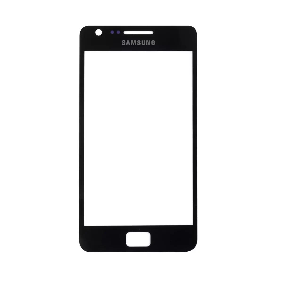 Samsung Vitre écran de façade noire + adhésif pour Samsung Galaxy S2 I9100