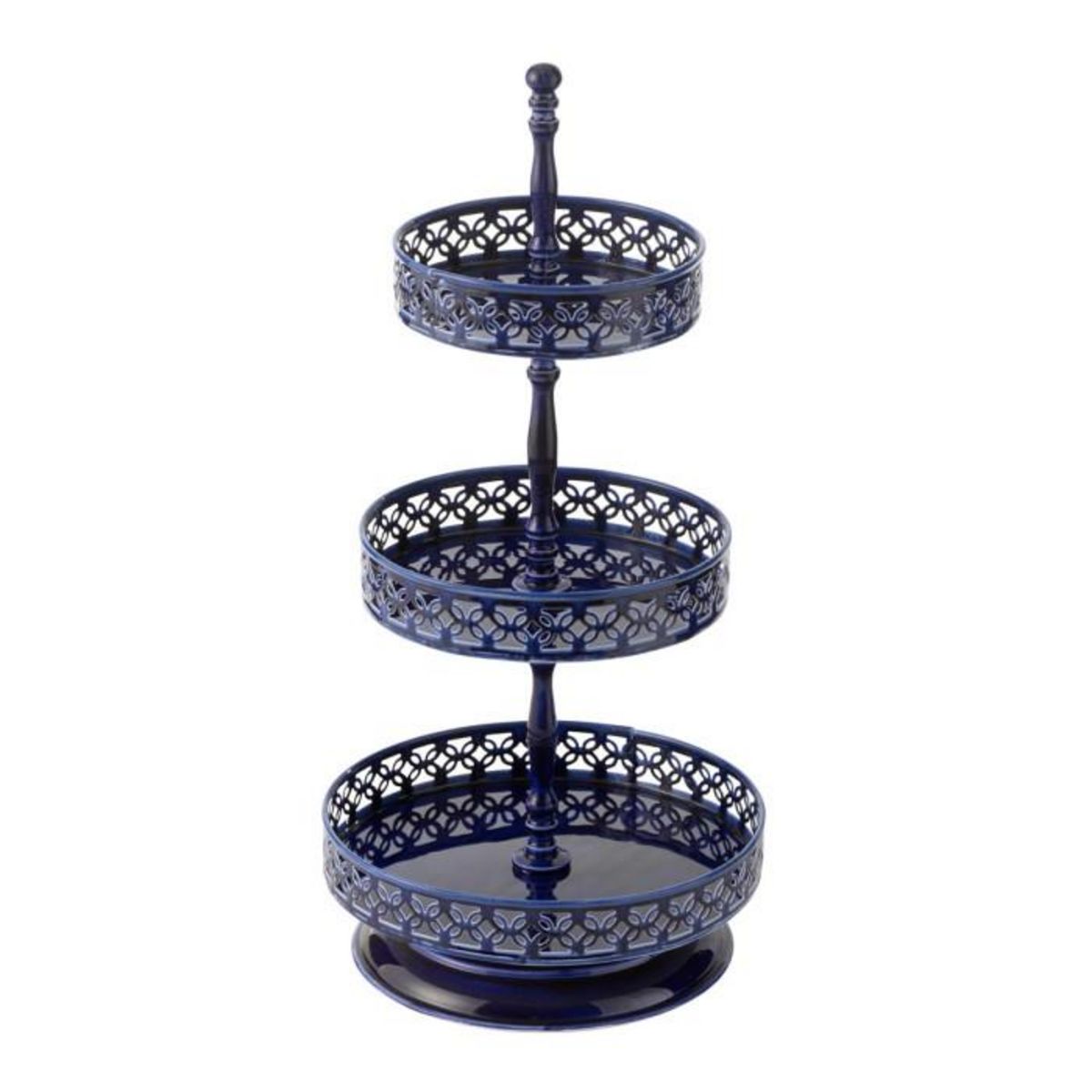 Paris Prix Plateau de Présentation 3 Niveaux en Métal  Nag  55cm Bleu