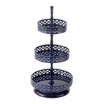 Paris Prix Plateau de Présentation 3 Niveaux en Métal  Nag  55cm Bleu