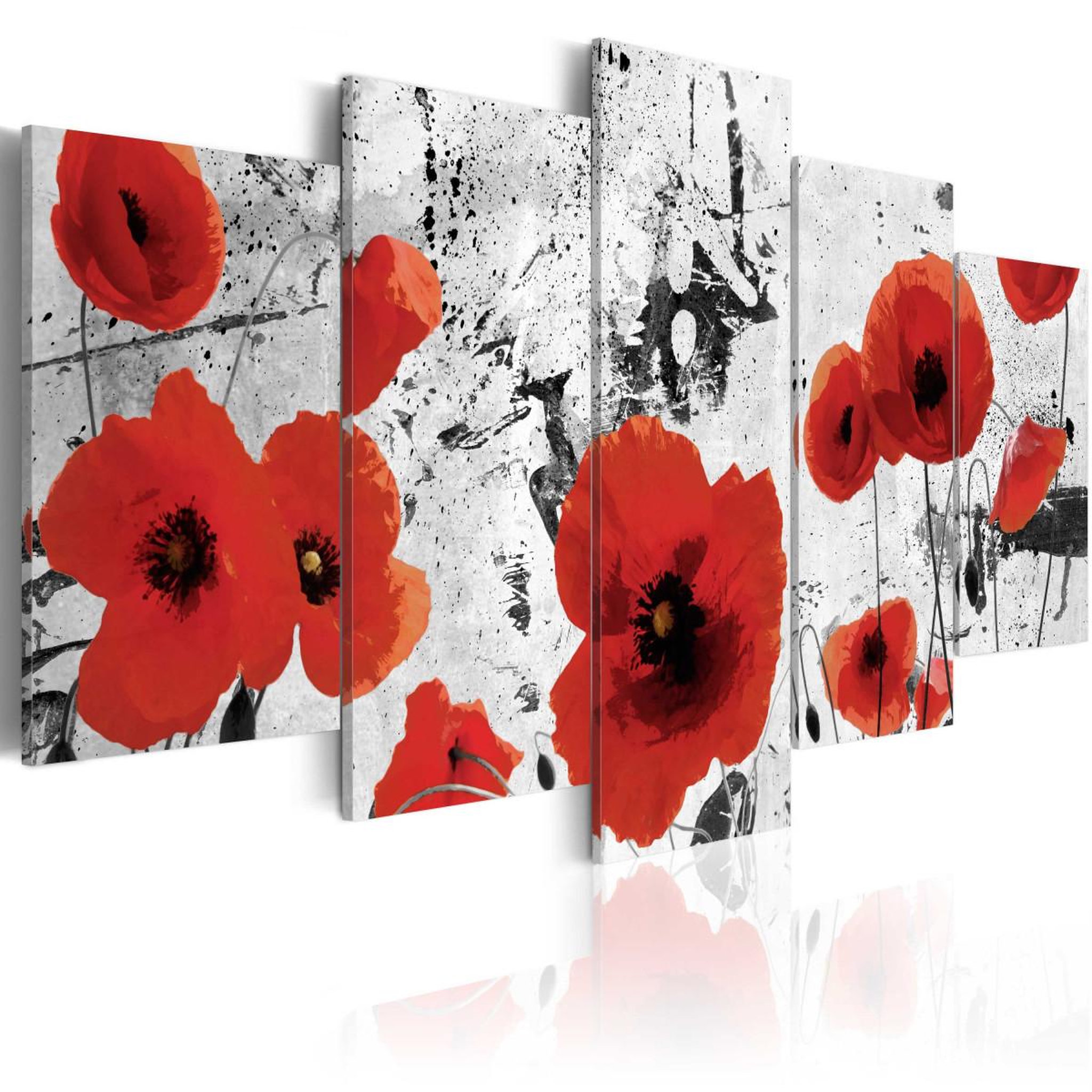 Voir la diapositive 1 : Paris Prix Tableau imprimé  scarlet flowers