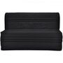 Voir la diapositive 1 : MARKET24 Banquette BZ Joe - Tissu noir - 3 places - L 143 x P 97 cm - Made in France