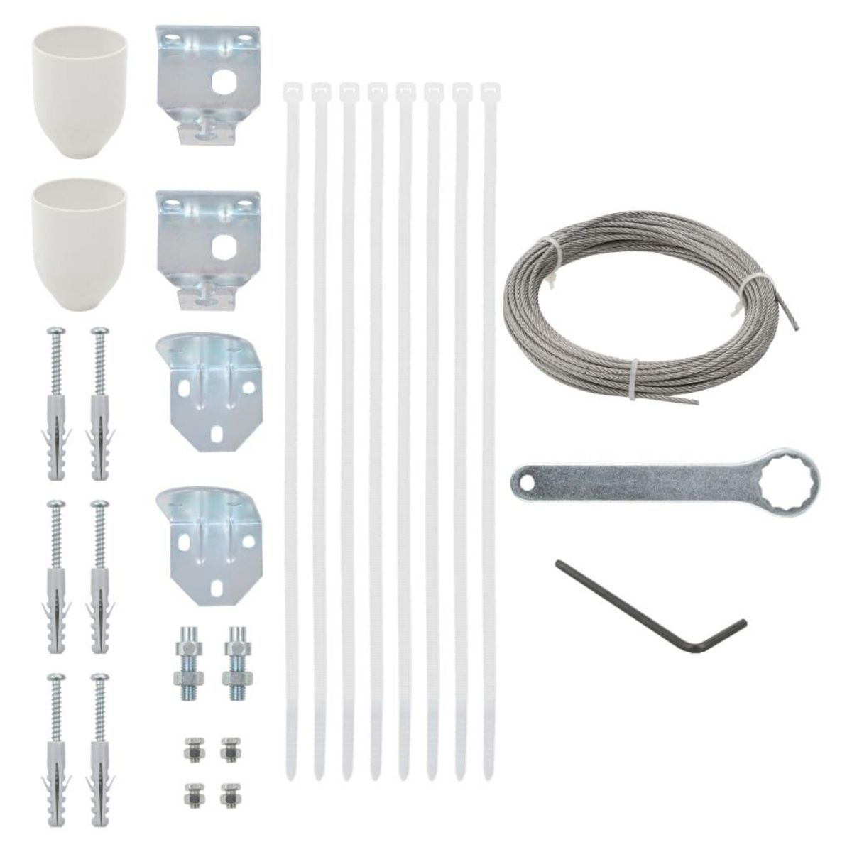 VIDAXL Ensemble d'accessoires pour ecran de balcon 29 pcs