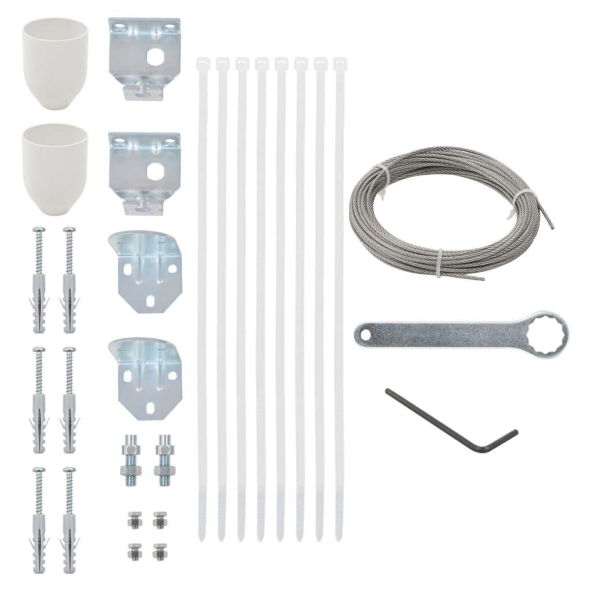 VIDAXL Ensemble d'accessoires pour ecran de balcon 29 pcs