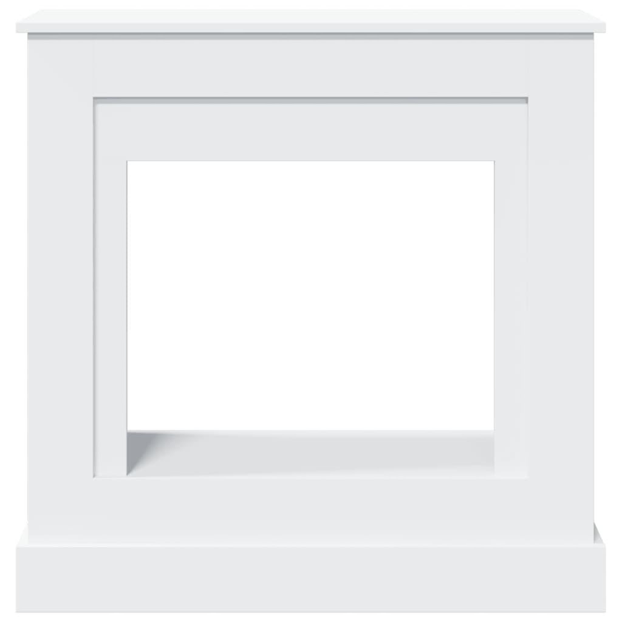 Voir la diapositive 4 : VIDAXL Cadre de cheminee blanc 90x30x90 cm bois d'ingenierie