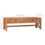 Voir la diapositive 6 : VIDAXL Meuble TV 140x40x45 cm Bois de teck