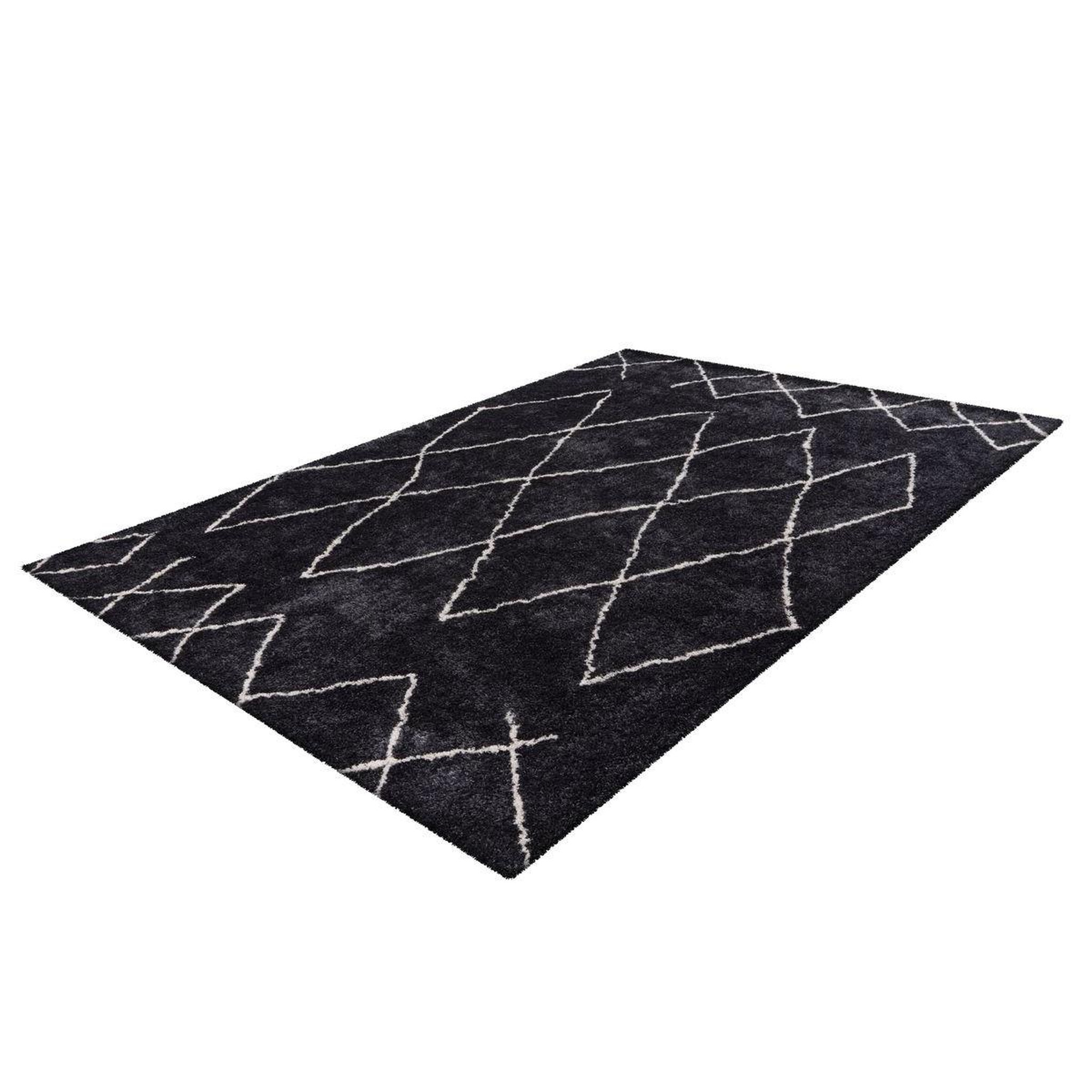 Voir la diapositive 4 : Paris Prix Tapis Motif Géométrique  Orlando  Anthracite