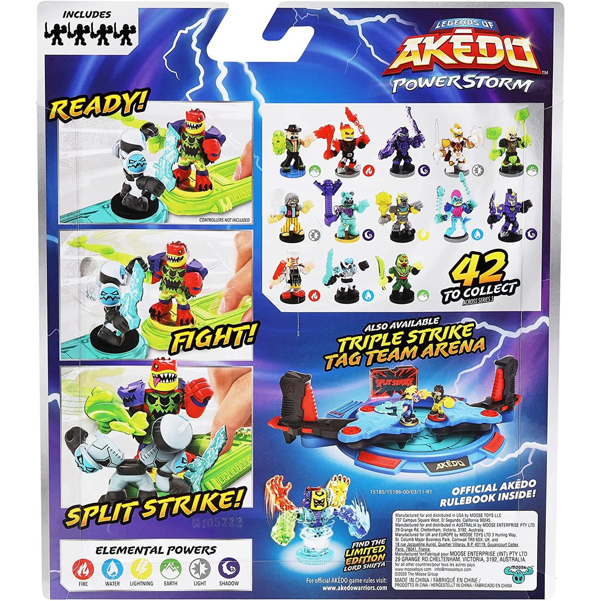Voir la diapositive 3 : MOOSE TOYS Pack 4 Figurines Warrior Akedo PowerStorm A