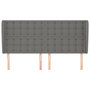 Voir la diapositive 3 : VIDAXL Tete de lit avec oreilles Gris fonce 163x23x118/128 cm Tissu