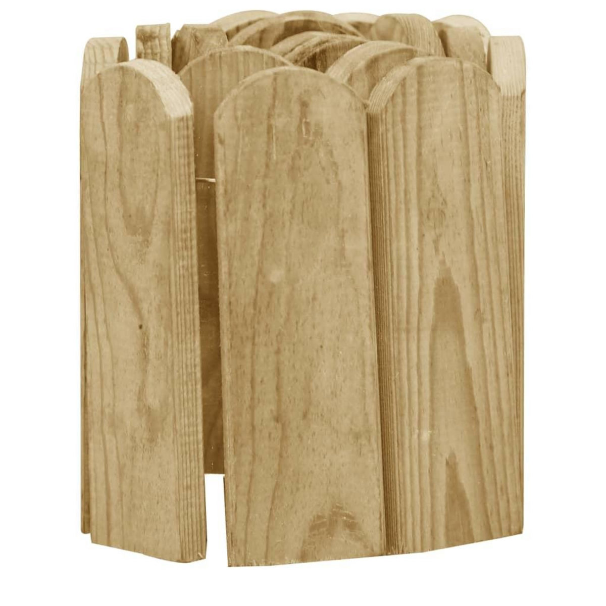 VIDAXL Rouleaux de bordure 2 pcs 120 cm Bois de pin impregne