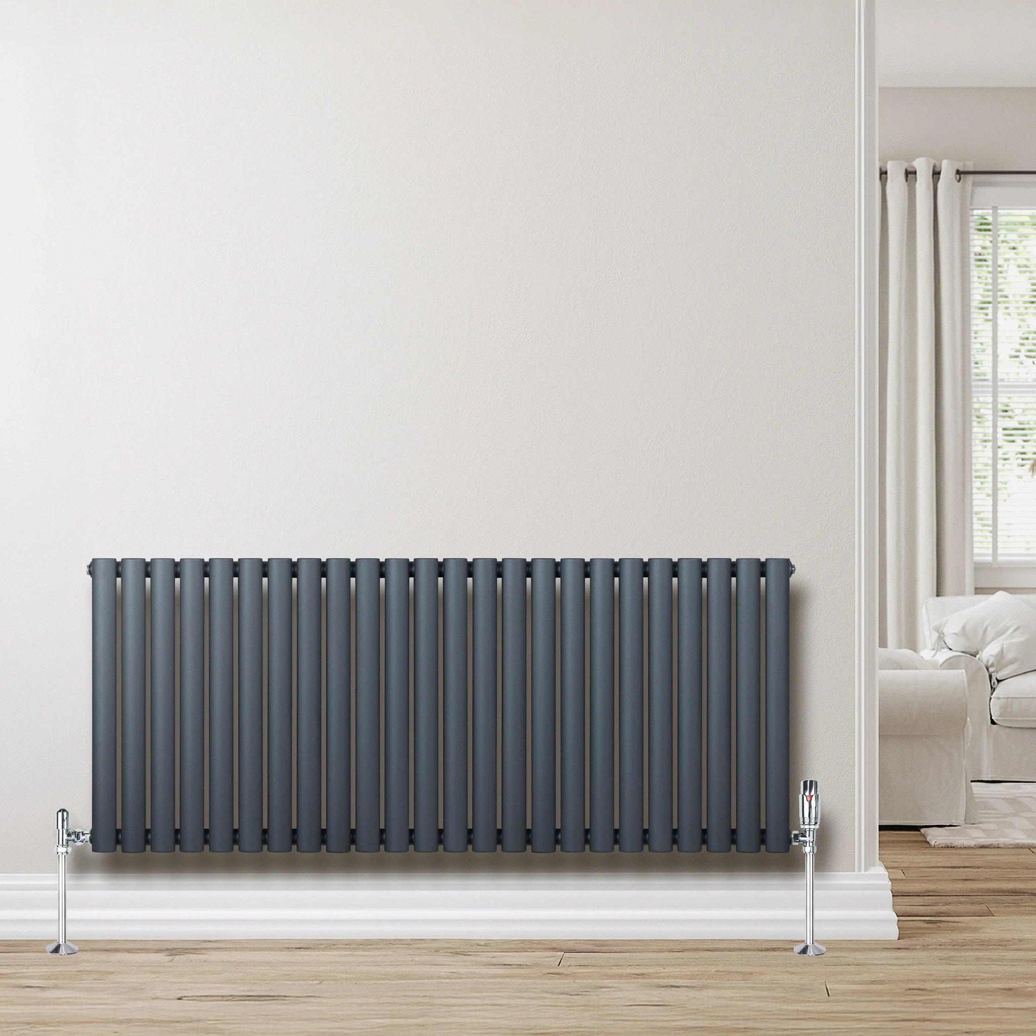Voir la diapositive 4 : MONSTERSHOP Radiateur à colonnes ovales, 1 panneau - 600 x 1440 mm