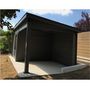 Voir la diapositive 5 : GREEN OUTSIDE Abri de jardin bois - Toit plat - 14,3m² - COLO