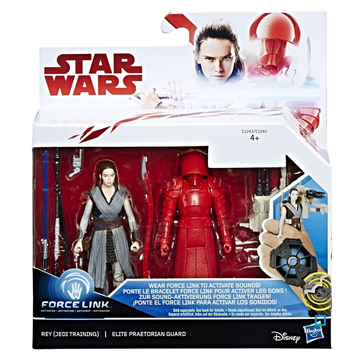 HASBRO Figurine 10 cm Pack de 2 Star Wars - Rey / Elite Praetorian Guard