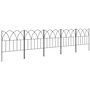 Voir la diapositive 1 : OUTSUNNY Lot de 5 clôtures de jardin décoratives avec ornements métal noir