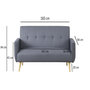 Voir la diapositive 3 : CONCEPT USINE Canapé scandinave convertible 3 places en tissu beige BERLIN