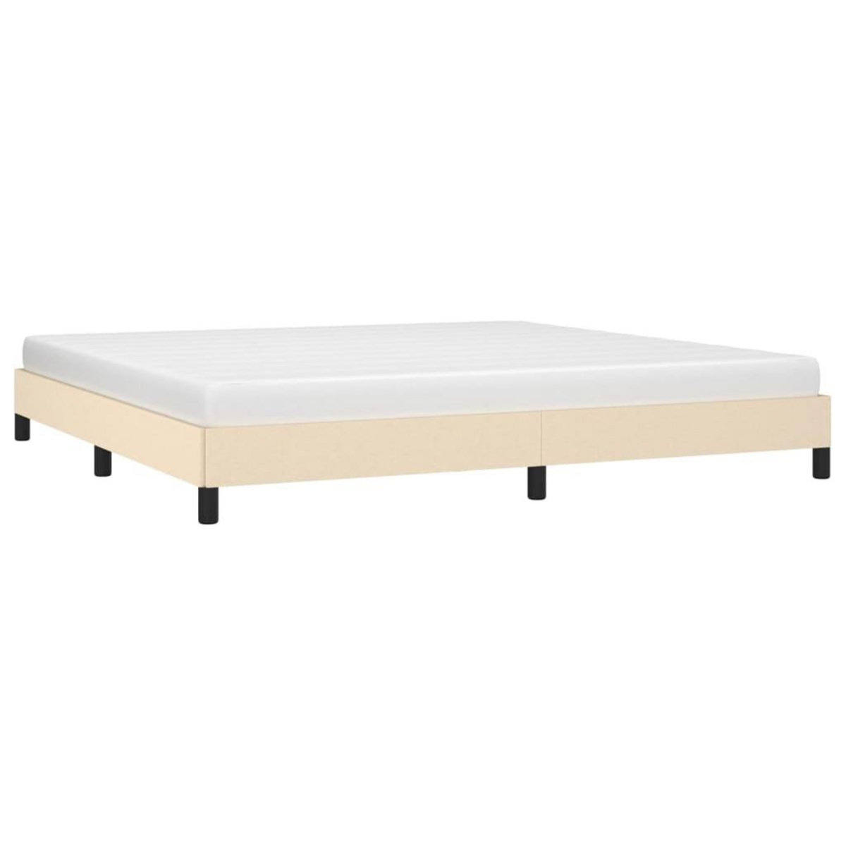 VIDAXL Cadre de lit sans matelas creme 200x200 cm tissu