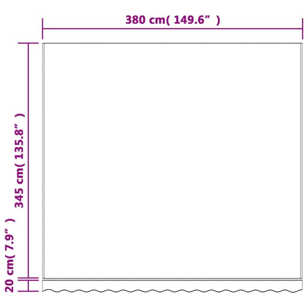 VIDAXL Tissu de remplacement pour auvent rayures rouges et blanches