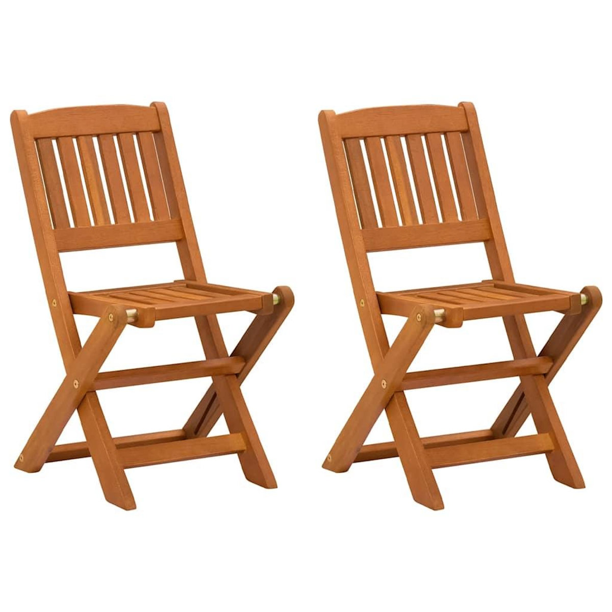 VIDAXL Chaises a manger pour enfants lot de 2 Bois d'eucalyptus