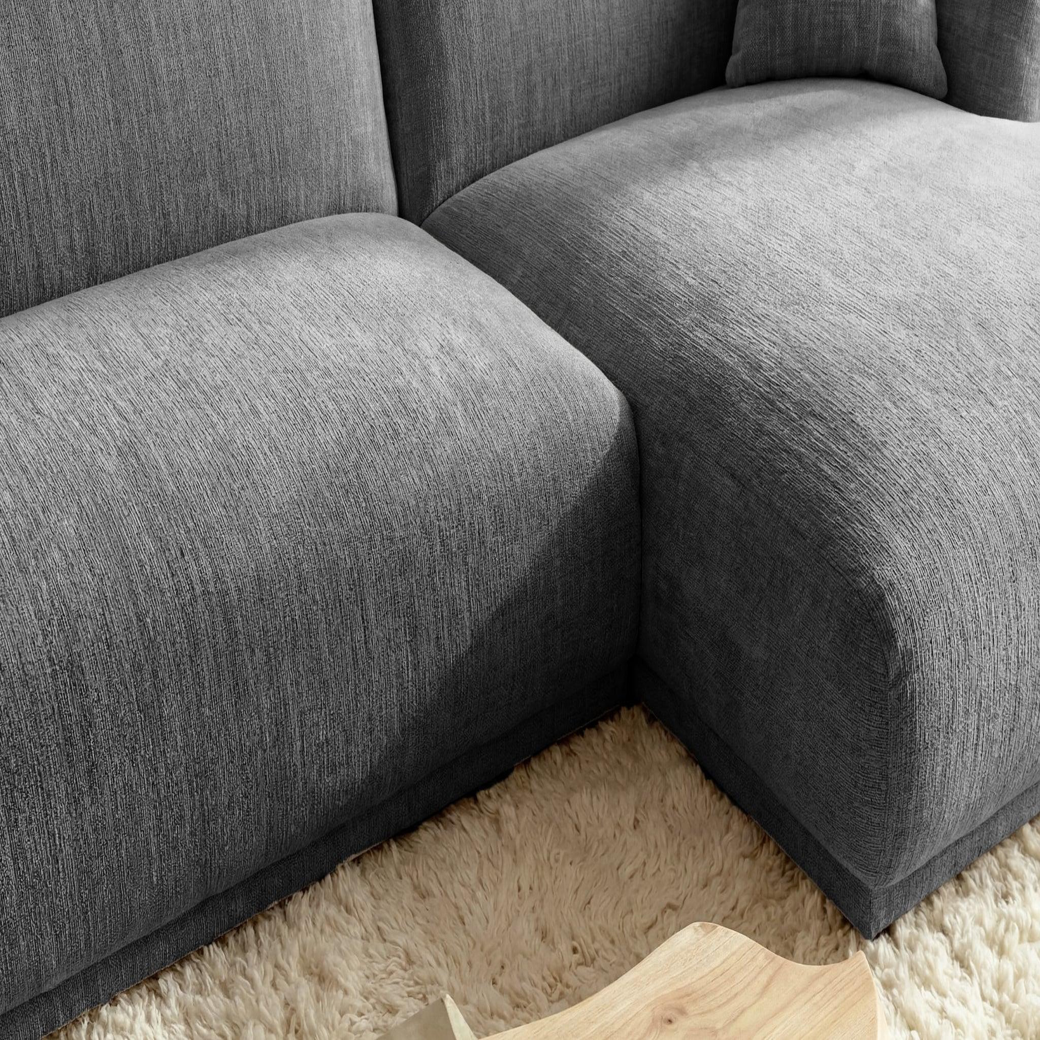 Voir la diapositive 5 : CASANOVA PARIS Rosalie - canapé d'angle tissu chenille