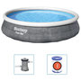 Voir la diapositive 2 : BESTWAY Bestway Ensemble de piscine gonflable Fast Set avec pompe 396x84 cm