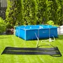 OUTSUNNY Réchauffeur solaire d'eau pour piscine hors sol - lot de 2 tapis solaires chauffants piscine - chauffeur écologique piscine - PE noir