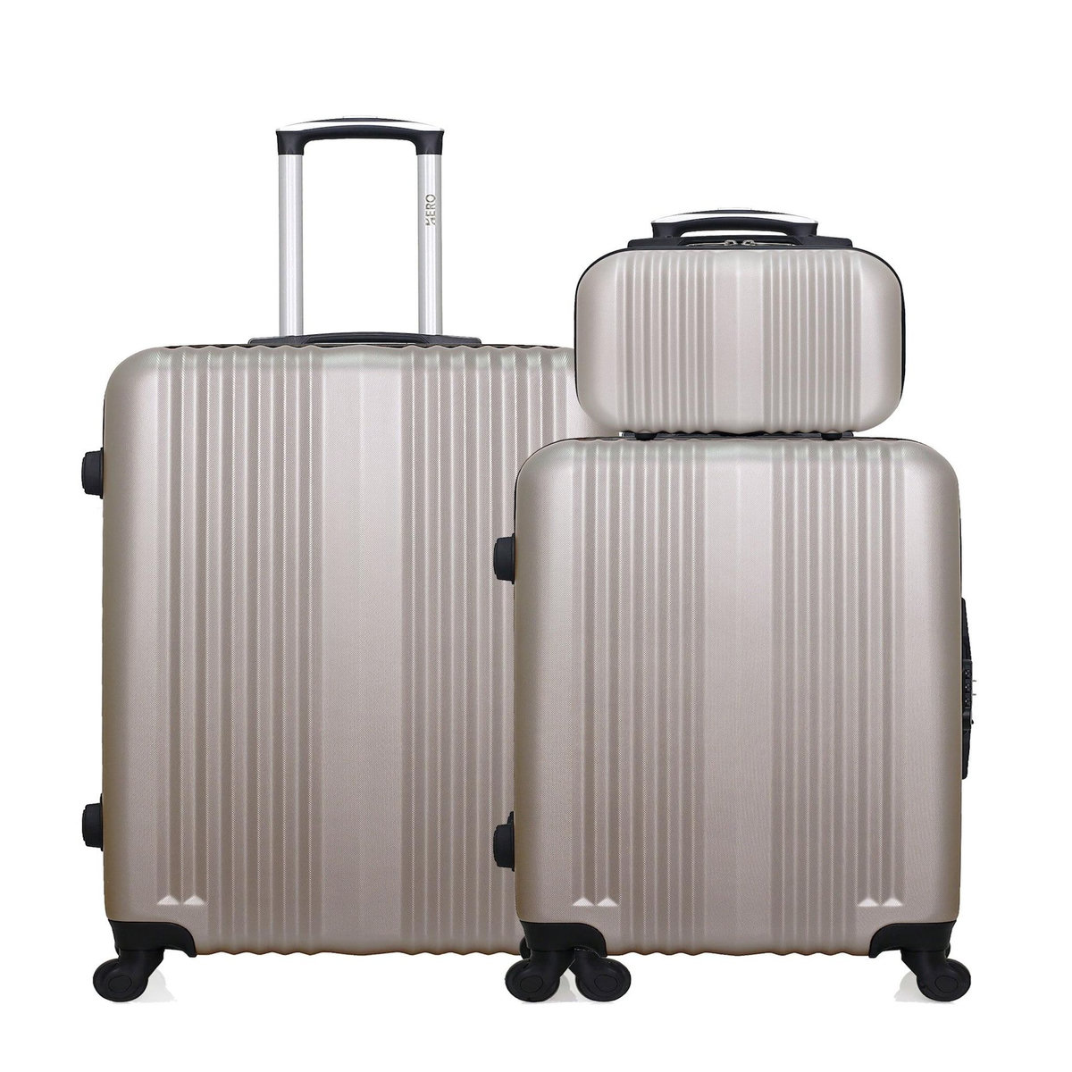 HERO HERO - Lot de 3 - Valise grand format, valise weekend et vanity LIPARI