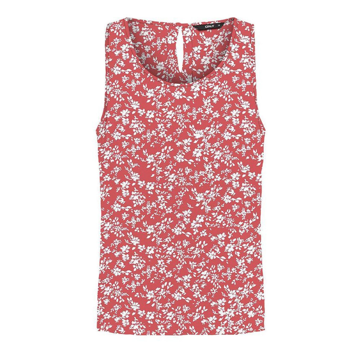 Only T-Shirt Sans Manches Rose/Blanc à Motifs Femme Only Nova Life