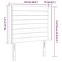 Voir la diapositive 6 : VIDAXL Tete de lit a LED Gris fonce 103x16x118/128 cm Tissu