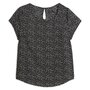 Voir la diapositive 3 : IN EXTENSO Blouse noir imprimé plumetis femme