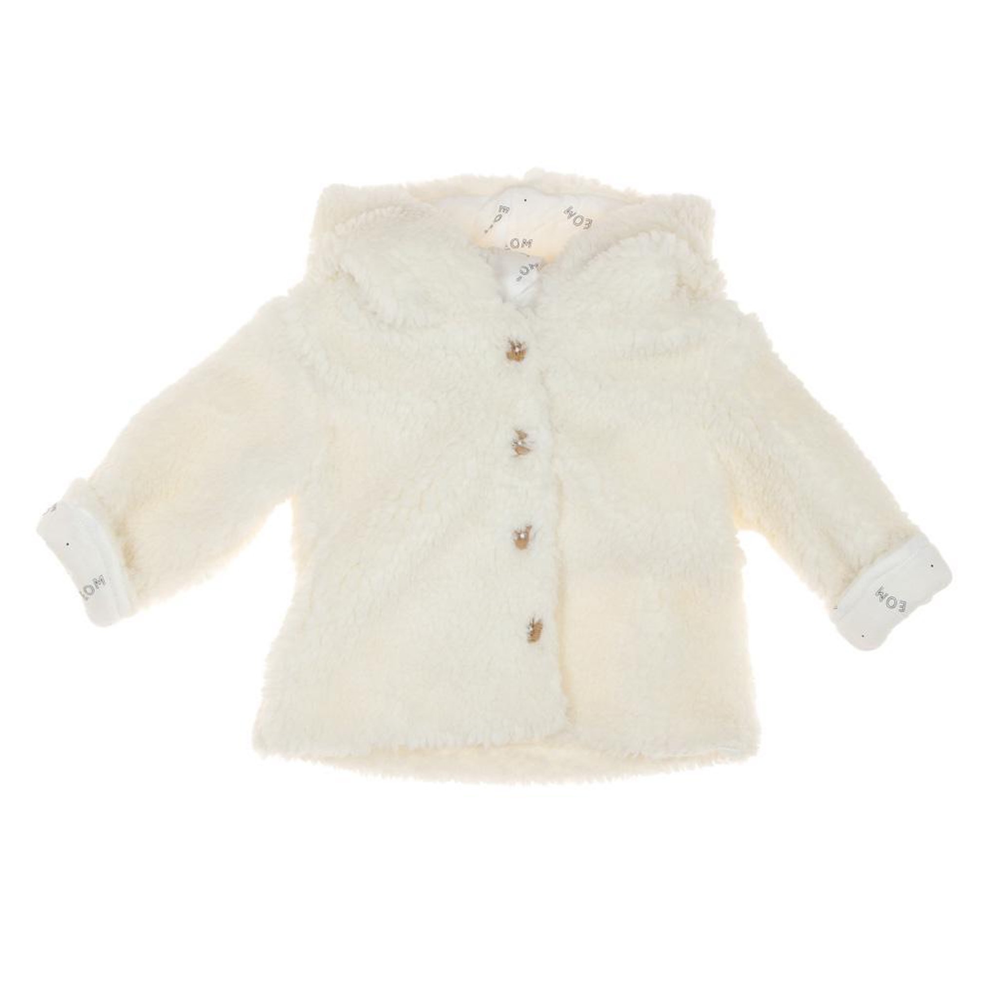 ELLE EST OU LA MER Manteau Sherpa  Doux Fille EOM Ematurino. Coloris disponibles : Blanc