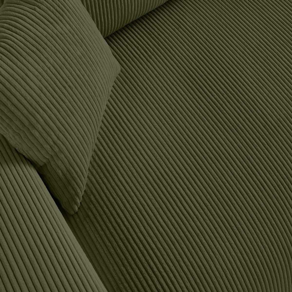 LISA DESIGN Garance - canapé droit 3 places - en velours côtelé