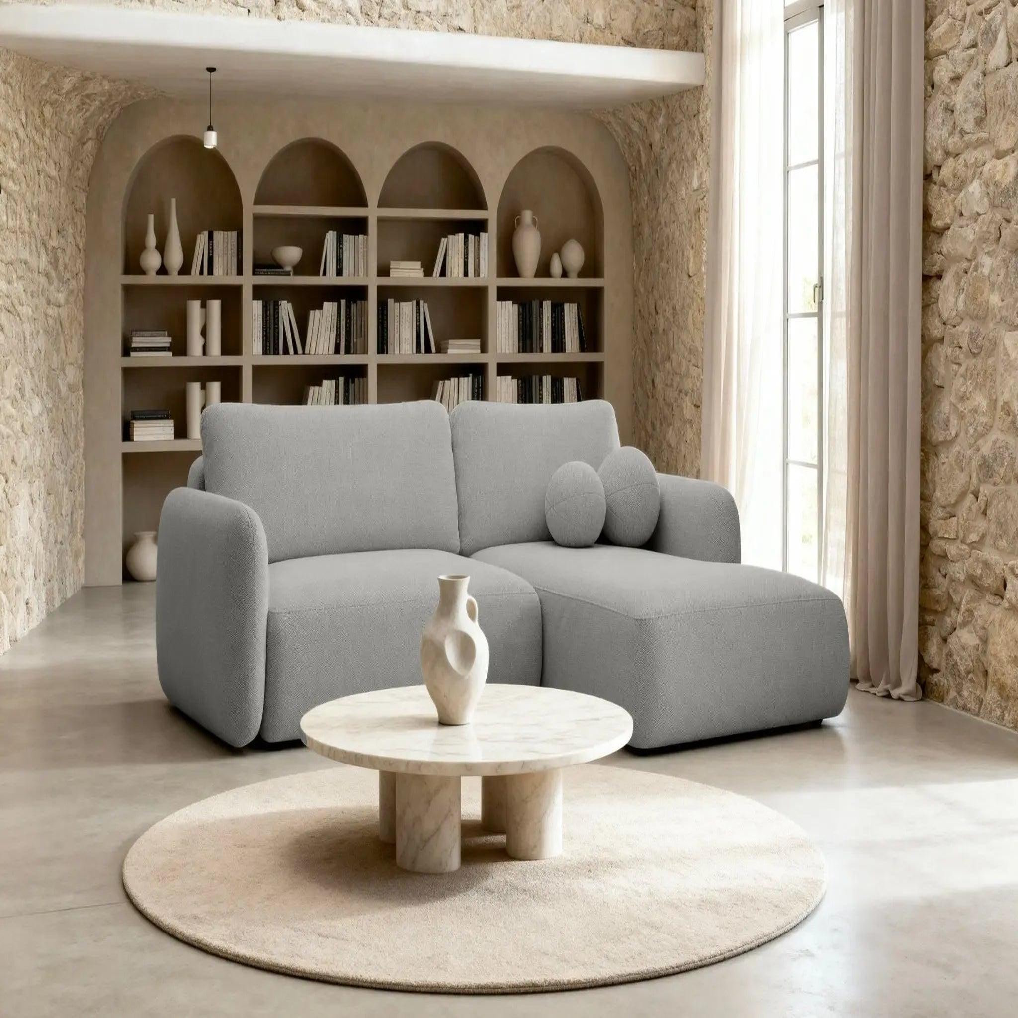 Voir la diapositive 2 : CASANOVA PARIS Gigi - canapé d'angle convertible tissu bouclette