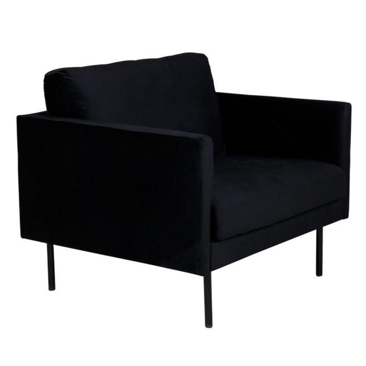 Paris Prix Fauteuil en Velours  Zoom  95cm Noir
