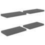 Voir la diapositive 2 : VIDAXL Etagere murale flottante 4 pcs Gris brillant 50x23x3,8 cm MDF