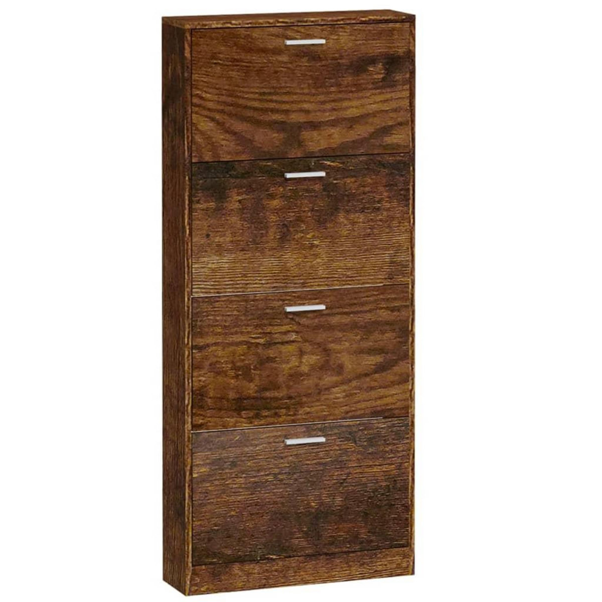 VIDAXL Armoire a chaussures Chene fume 59x17x150 cm Bois d'ingenierie