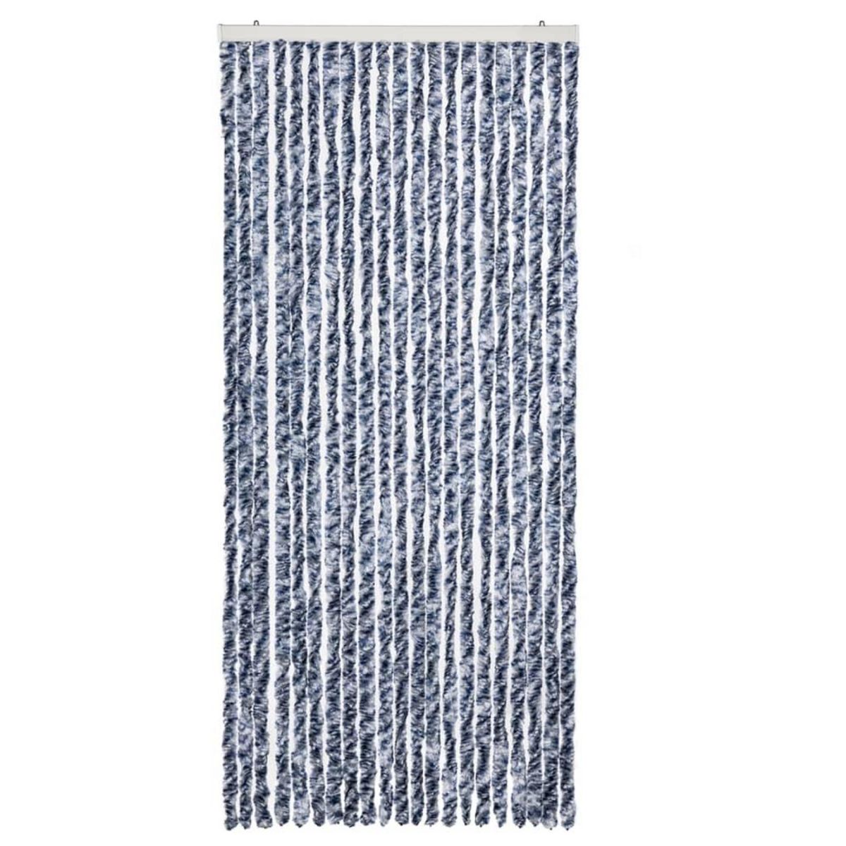 VIDAXL Moustiquaire Bleu blanc et argente 90x220 cm Chenille