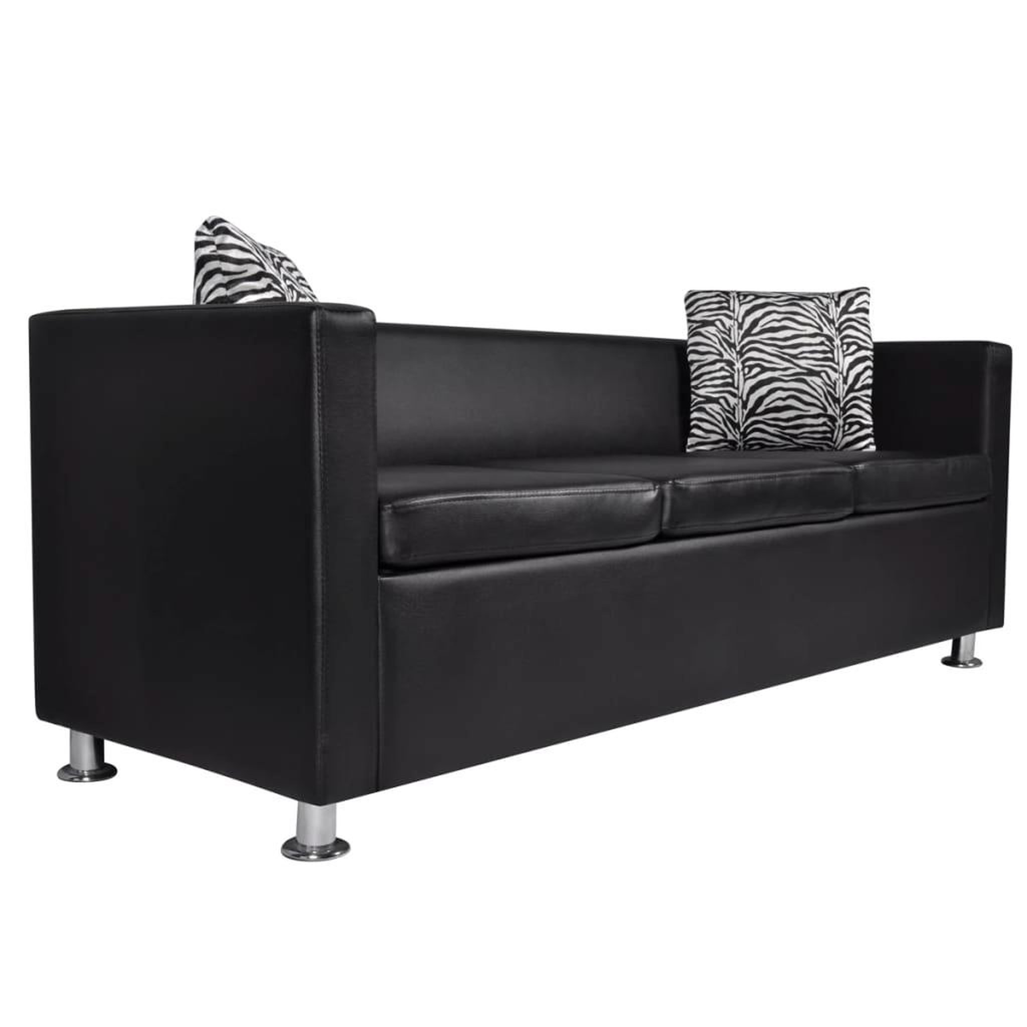 Voir la diapositive 4 : VIDAXL Jeu de canape a 2 places et a 3 places Cuir synthetique Noir