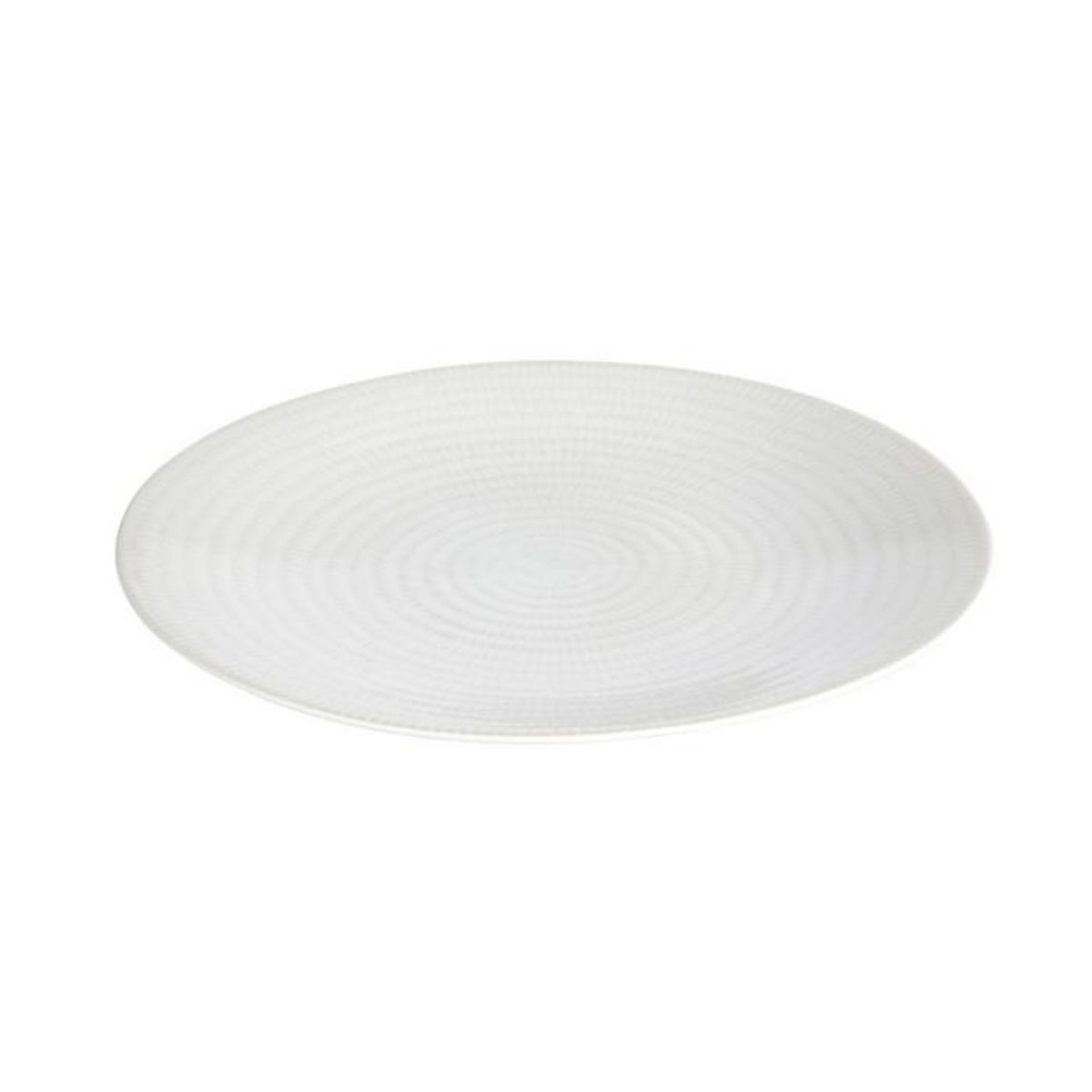 SECRET DE GOURMET Lot de 6 Assiettes Plates  Rice  27cm Blanc