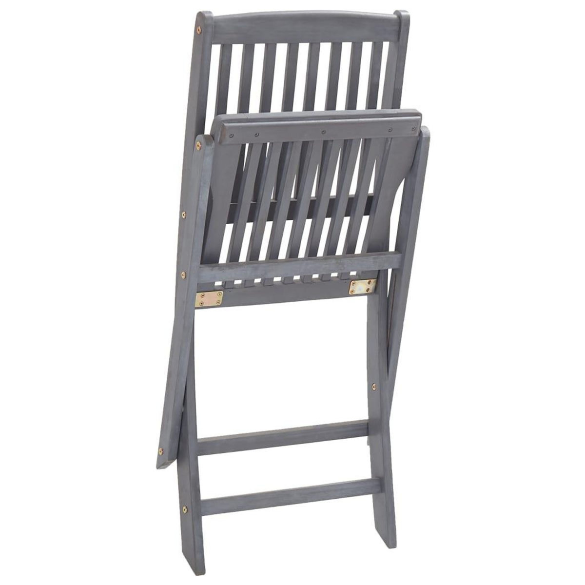 VIDAXL Chaises pliables d'exterieur lot de 2 et coussins Bois d'acacia