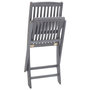 Voir la diapositive 5 : VIDAXL Chaises pliables d'exterieur lot de 2 et coussins Bois d'acacia