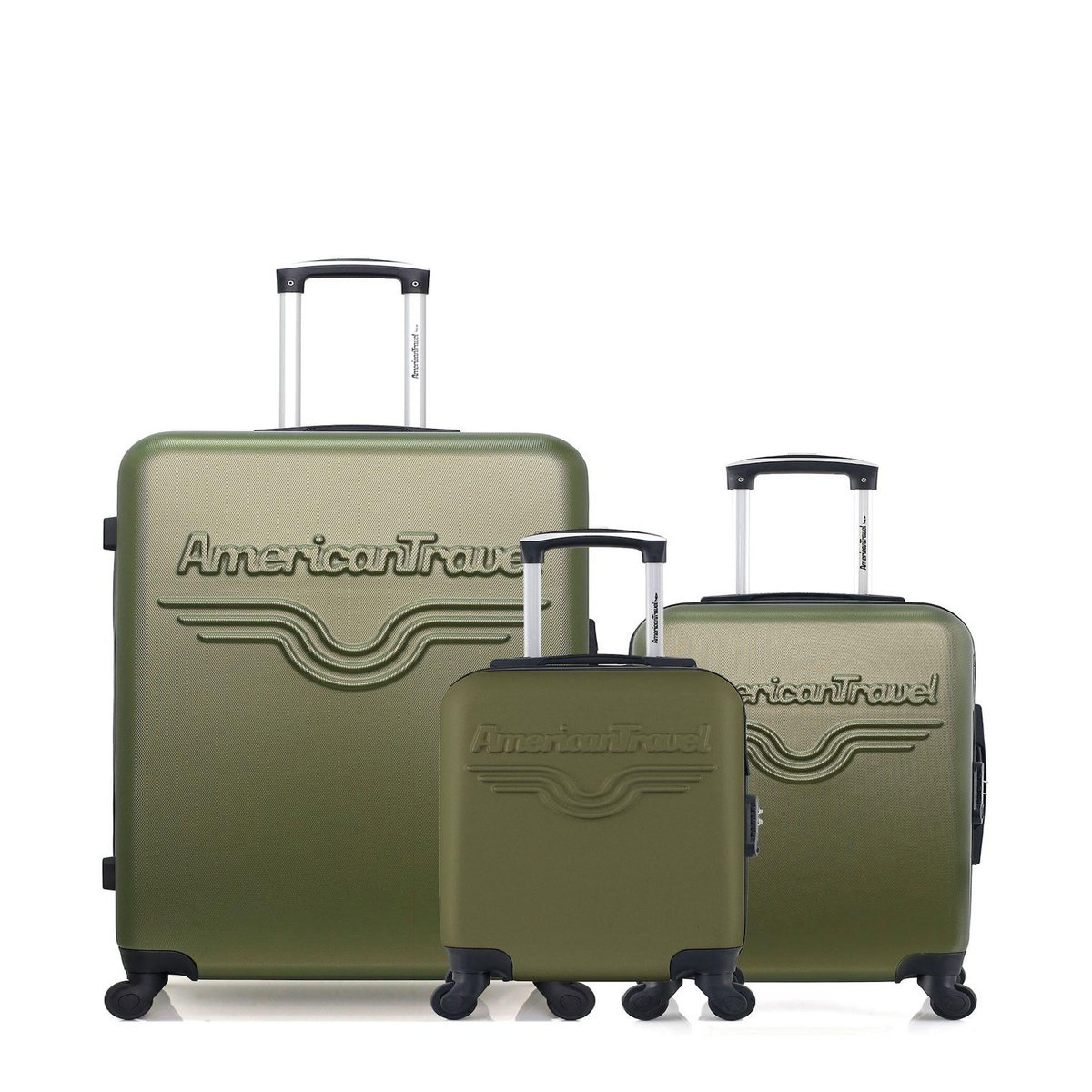 AMERICAN TRAVEL AMERICAN TRAVEL - LOT DE 3 - Valises grand format, cabine et cabine XXS CHELSEA