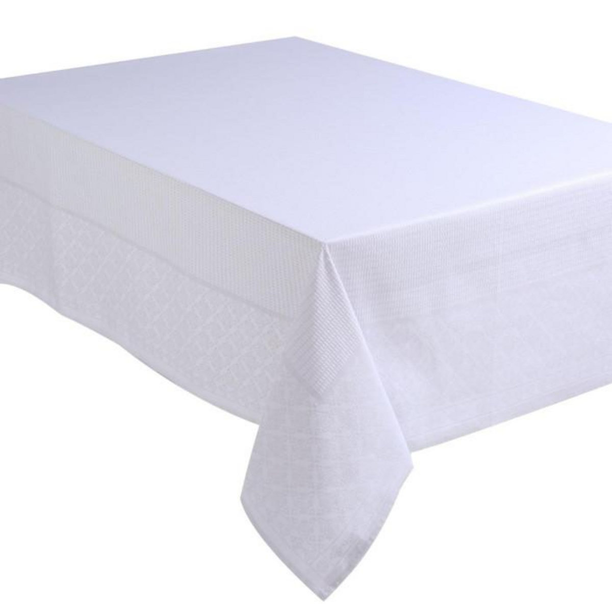 SECRET DE GOURMET Nappe  Jacquard Nid d'Abeille  140x240cm Blanc