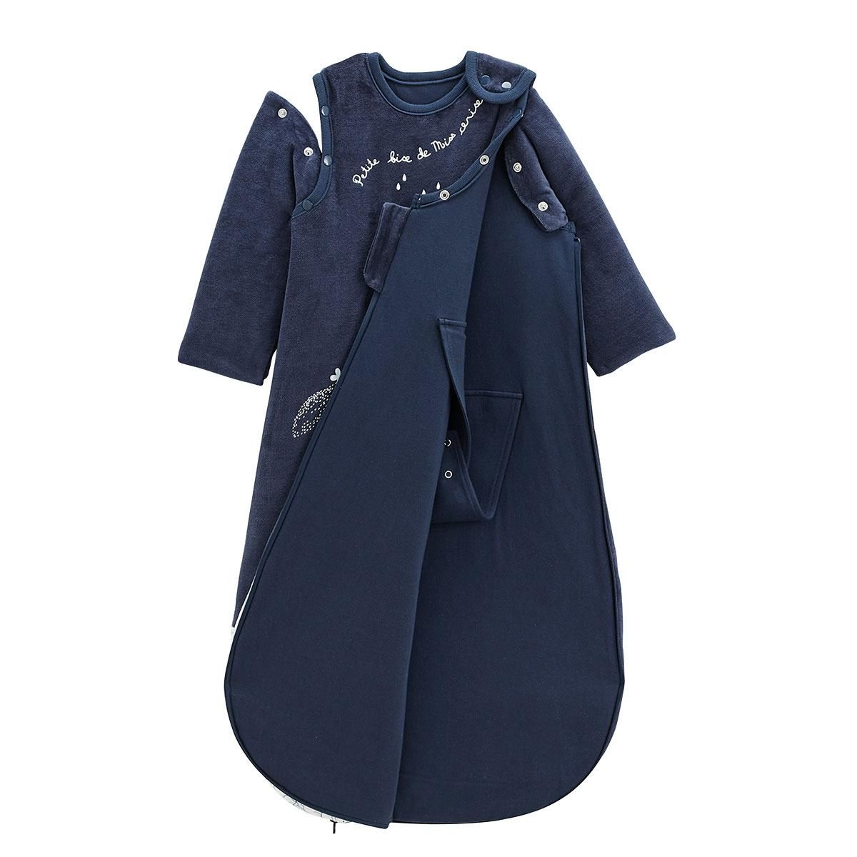 Petit Béguin Gigoteuse d'hiver en velours avec manches amovibles Misscerise