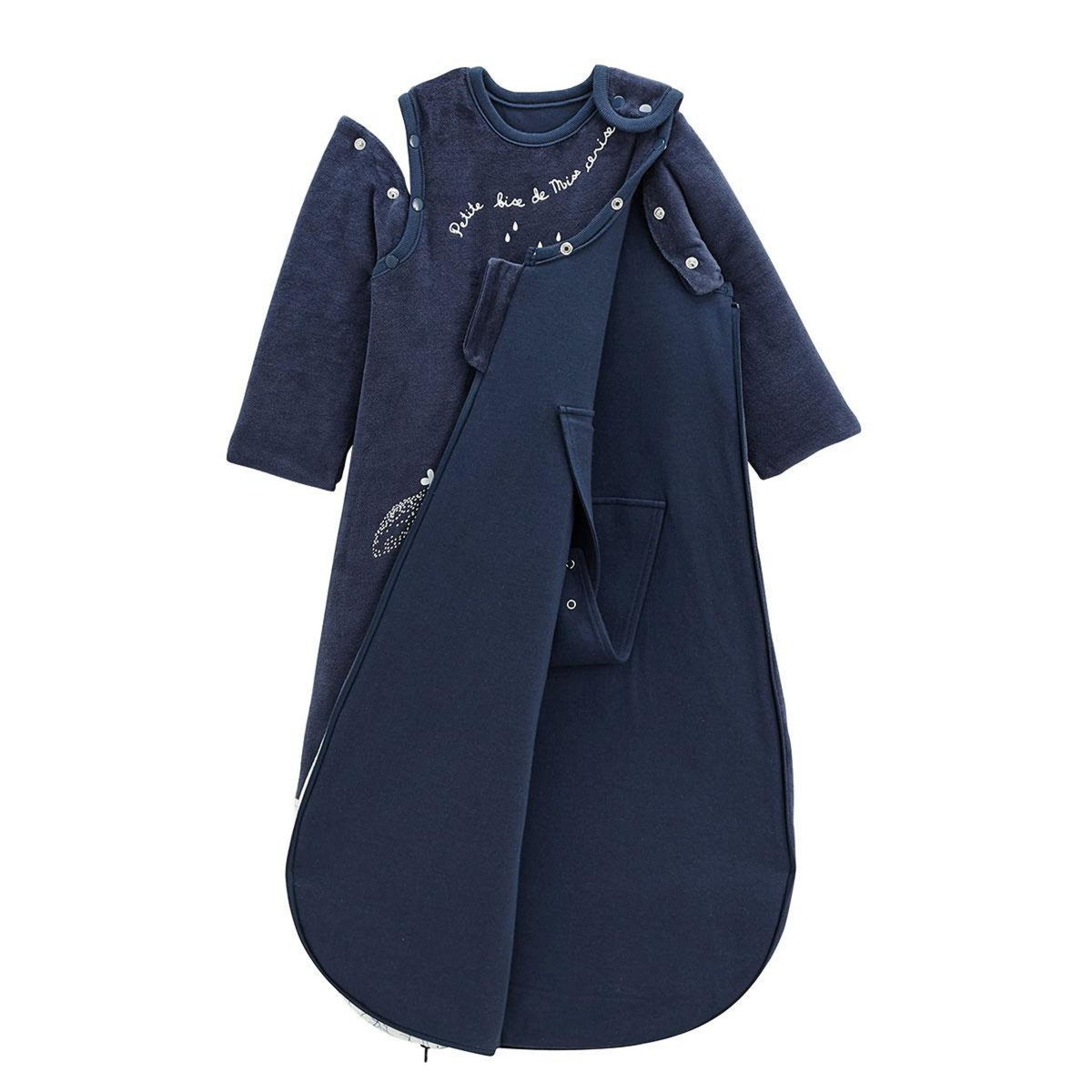 Petit Béguin Gigoteuse d'hiver en velours avec manches amovibles Misscerise