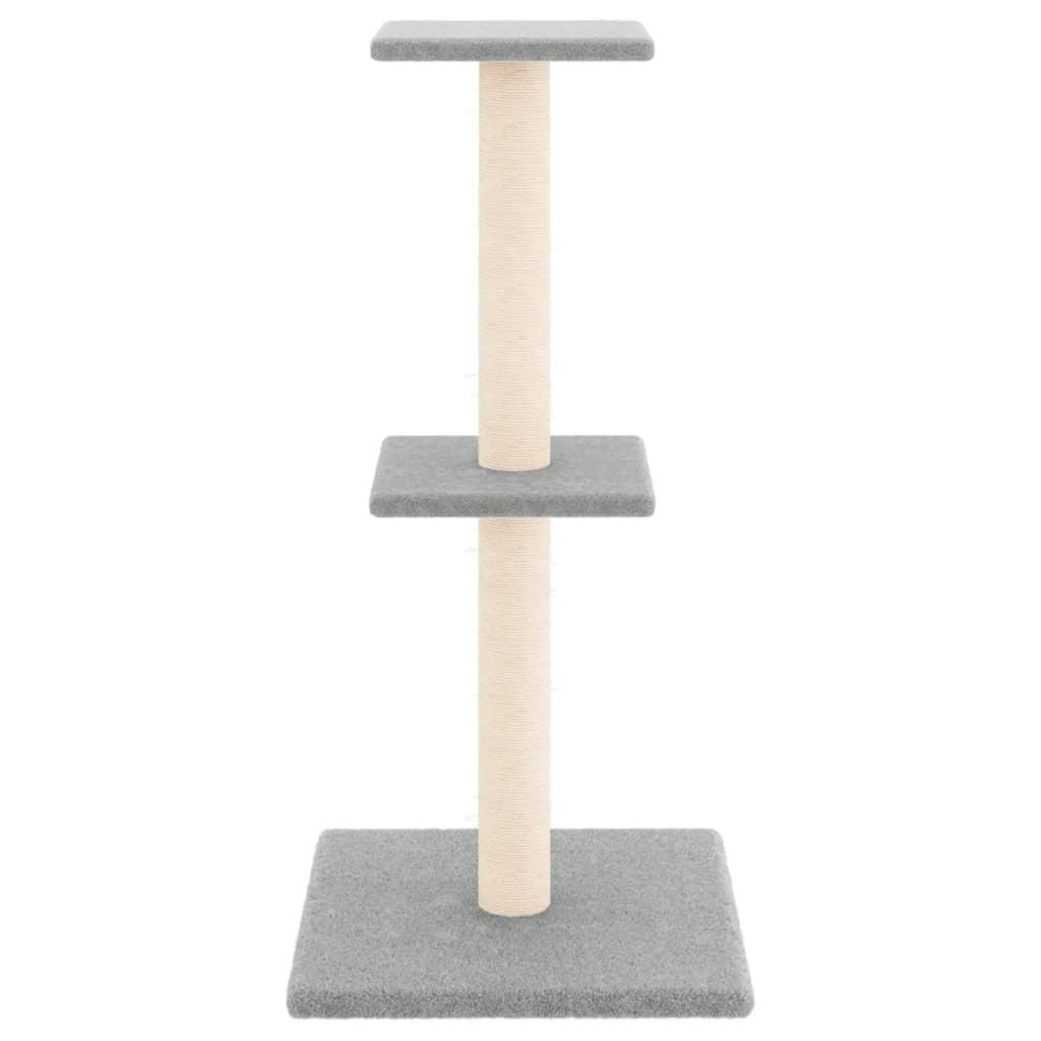Voir la diapositive 3 : VIDAXL Arbre a chat avec griffoirs en sisal gris clair 73 cm